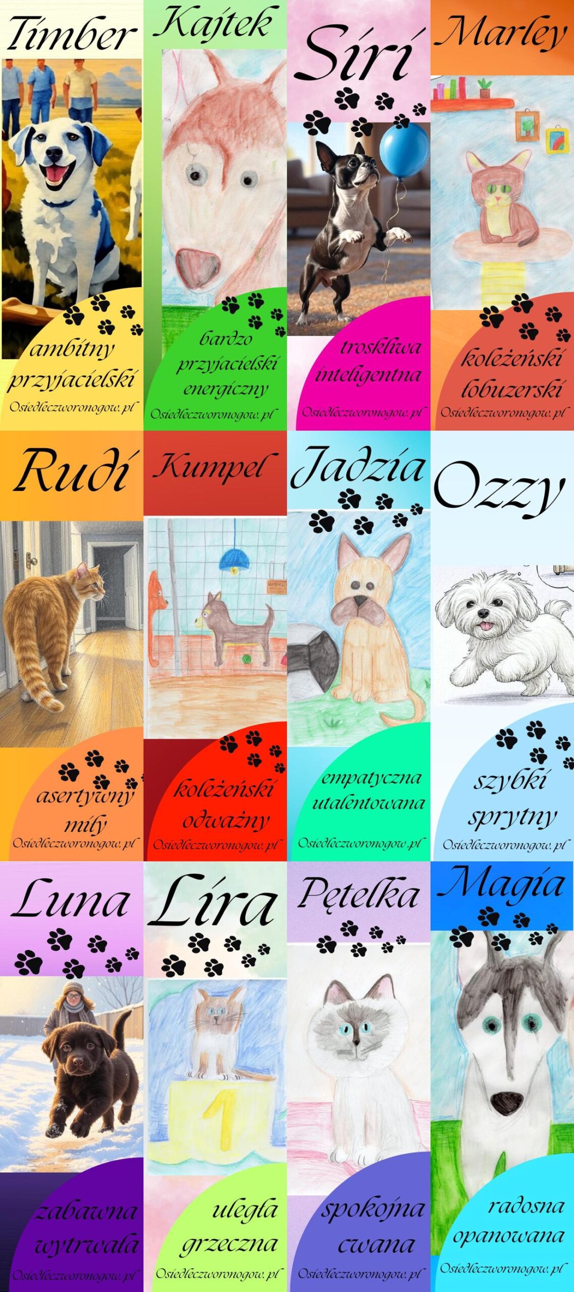 Osiedle czworonogów kolekcja zakładek do książek